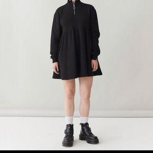 lazy oaf babydoll sweatshirt dress